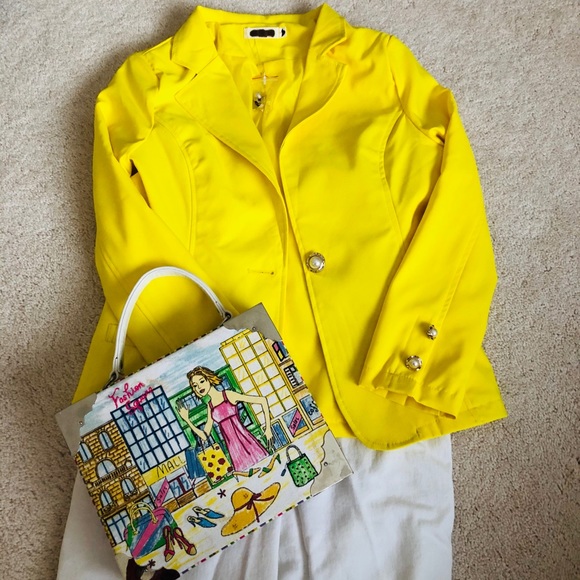 Jackets & Blazers - Women’s Yellow Blazer Jacket